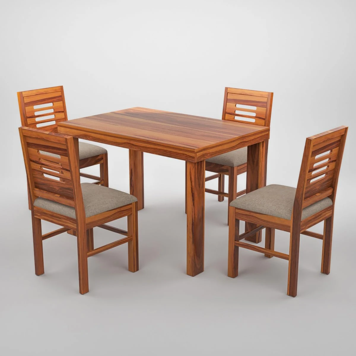 4 Seater Dining Set Dining Table Set with Cushioned Chairs for Dining Room Test  Child Category Desk and Decor