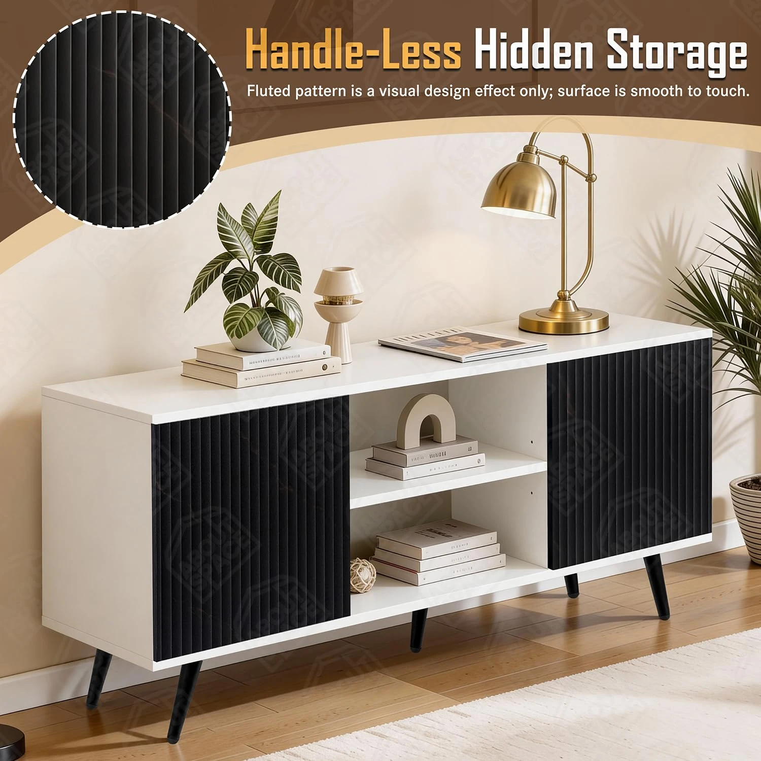 Modern Wooden TV Entertainment Unit with Storage Test  Child Category Desk and Decor