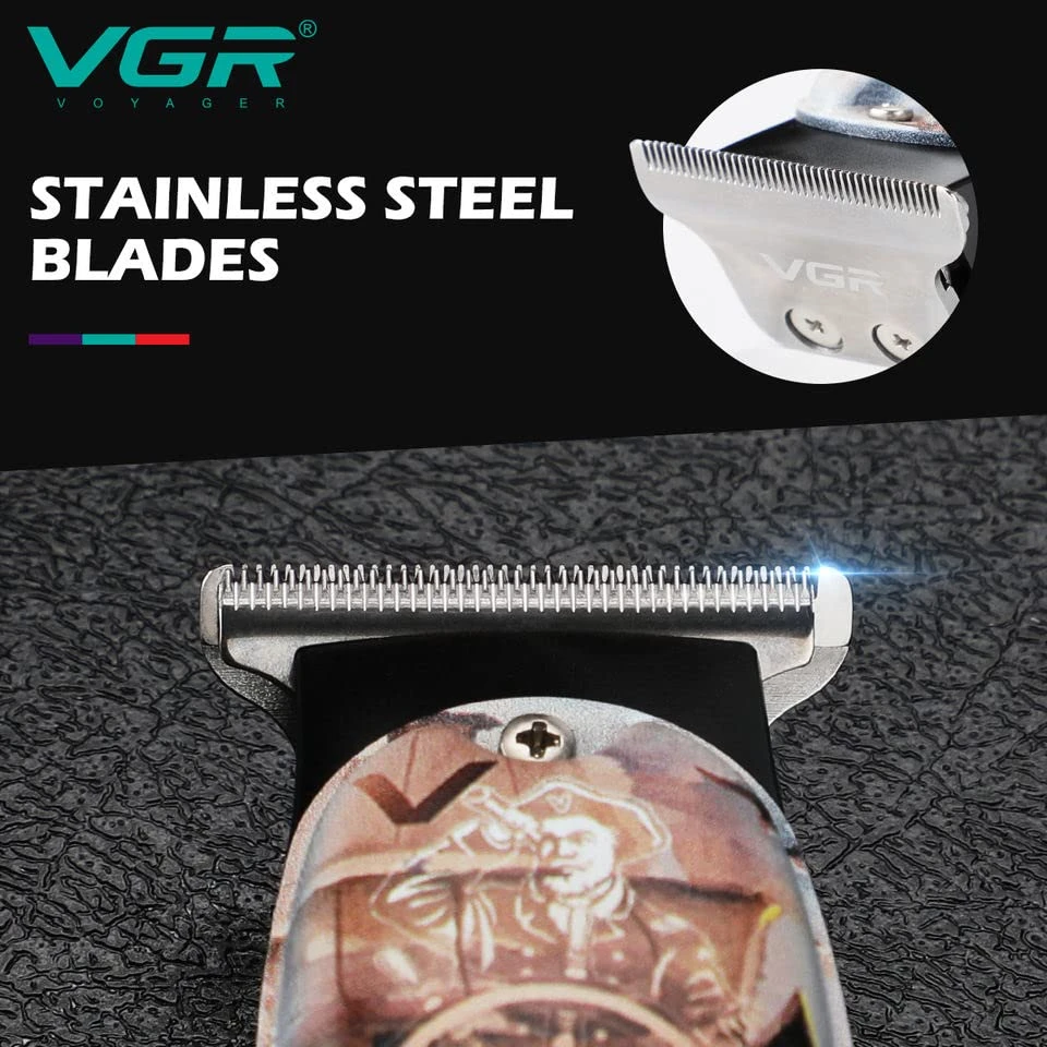 VGR V-953 Professional T-Blade Hair Trimmer for Men, 120 min Runtime with 3 Cutting Guide Combs Test  Child Category Desk and Decor