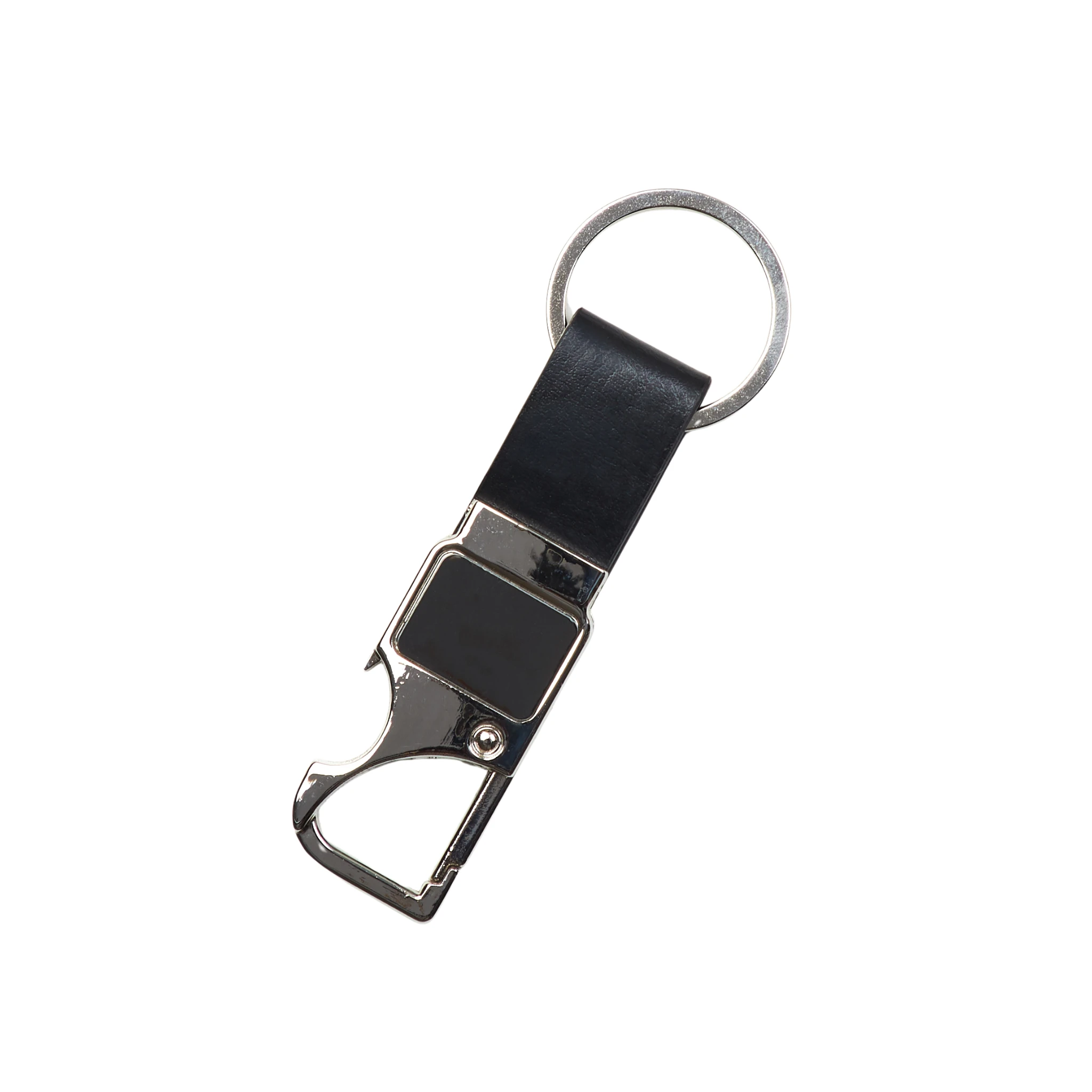Premium Black Bottle Opener Keychain | Stylish Multi-use Key Holder