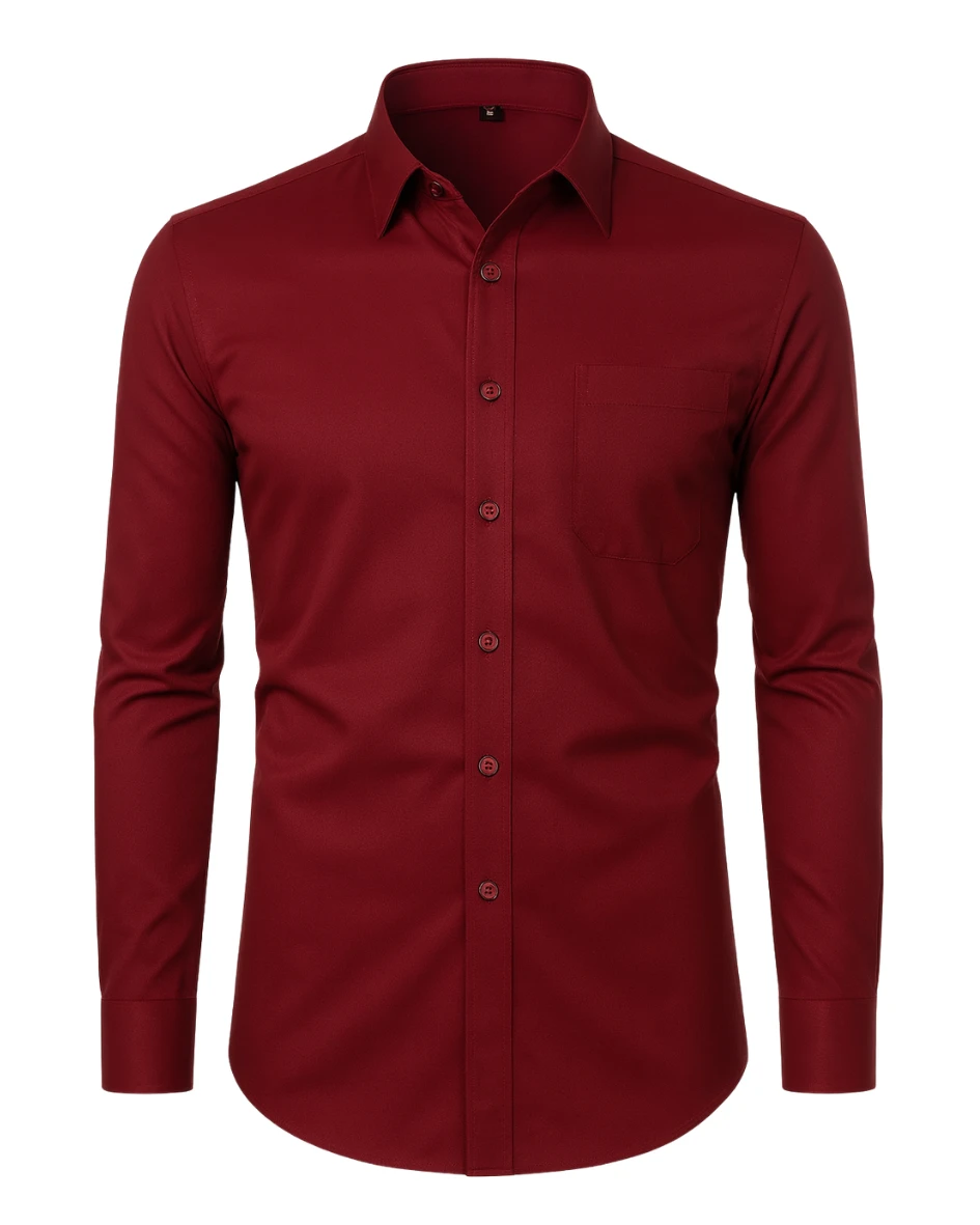 Maroon Branded Office Shirt | Corporate Uniform & Professional Workwear