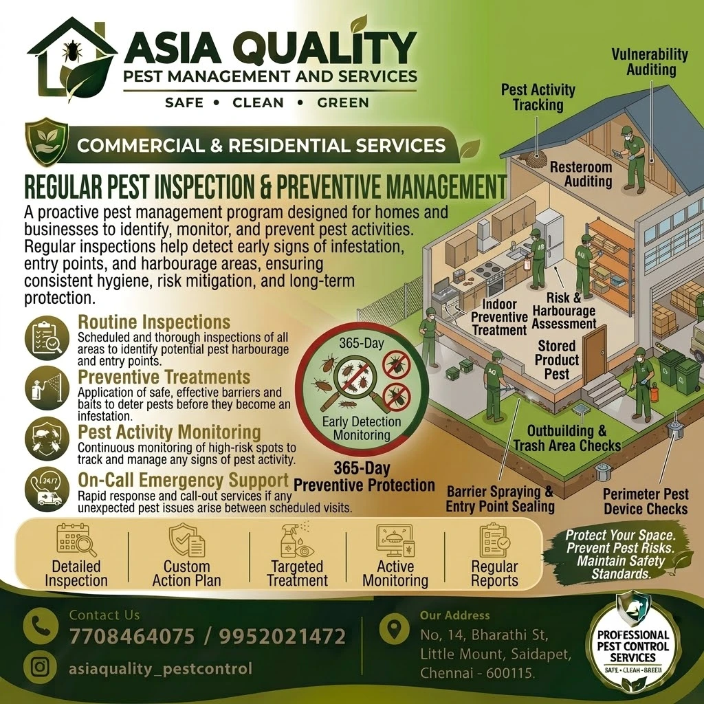 Regular Pest Inspection & Preventive Management