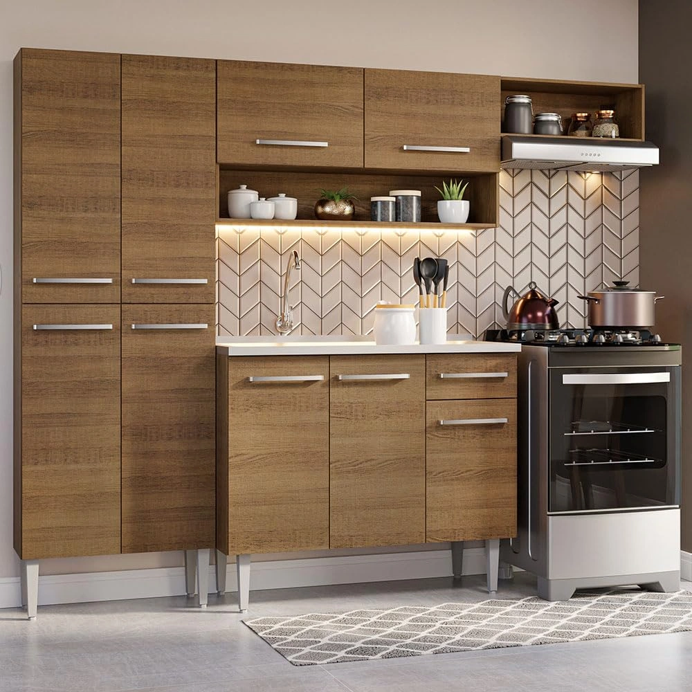 Madesa Compact Kitchen Set with Cabinets Ample Storage